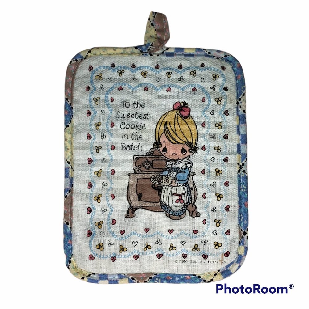 Vintage 1990 Precious Moments Hot Pad "To the Sweetest Cookie in the Batch"